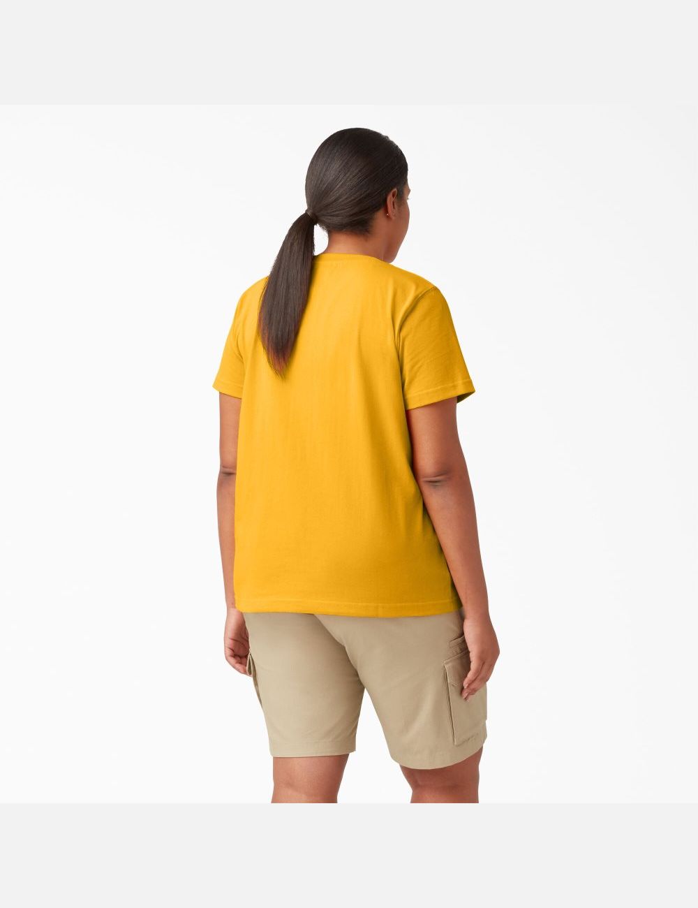 Hauts Dickies Plus Heavyweight Corta Sleeve Jaune | 249GFVXBT