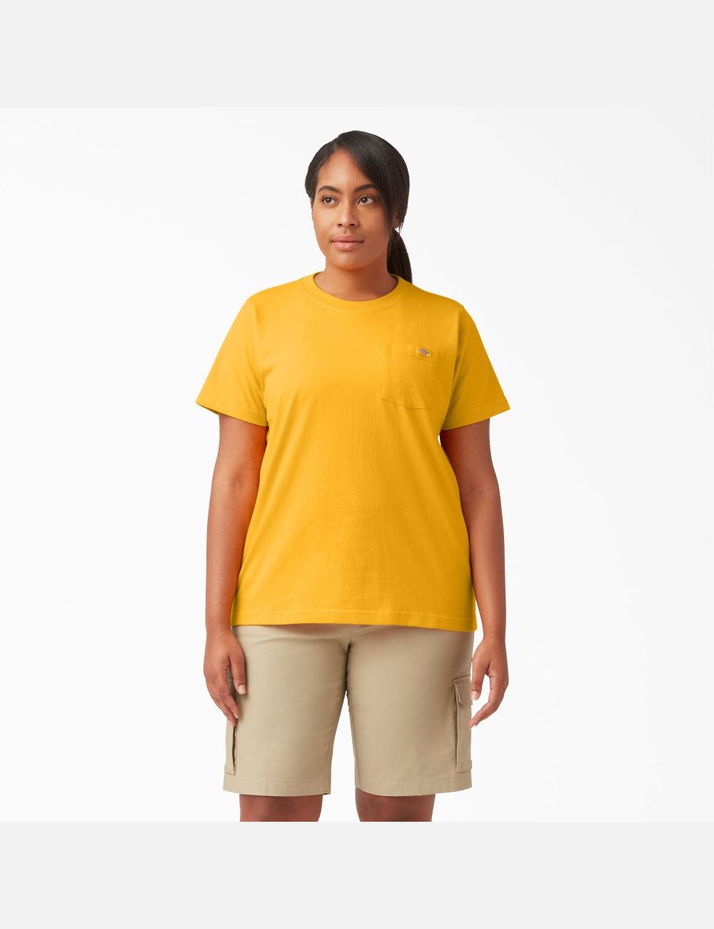 Hauts Dickies Plus Heavyweight Corta Sleeve Jaune | 249GFVXBT