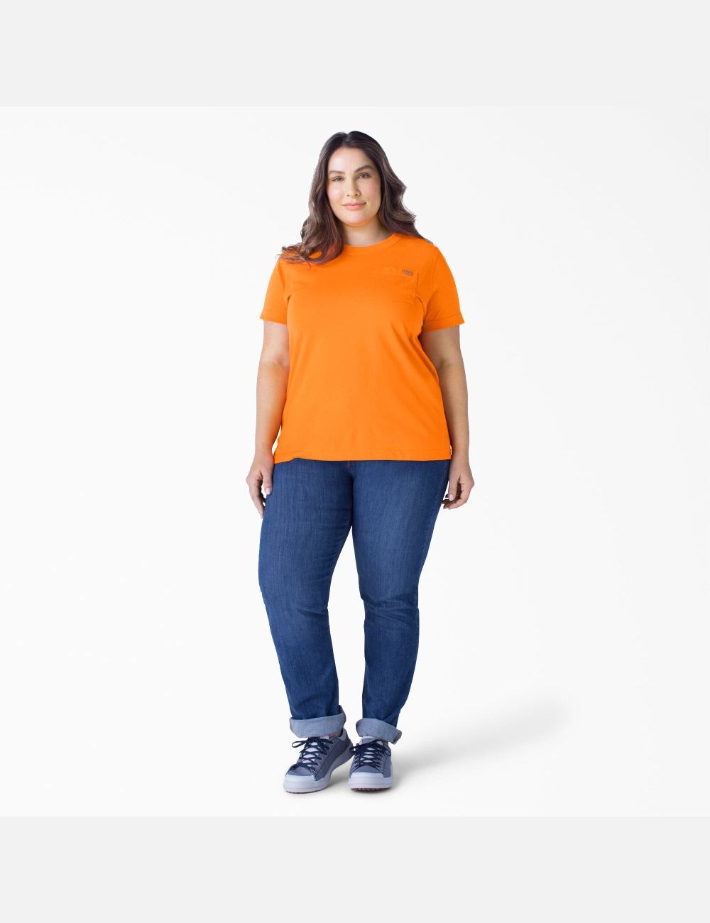 Hauts Dickies Plus Heavyweight Corta Sleeve Orange | 753BHZQWK