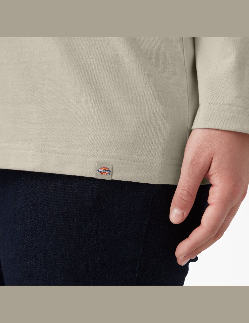 Hauts Dickies Plus Heavyweight Henley Beige | 560TXIHLB