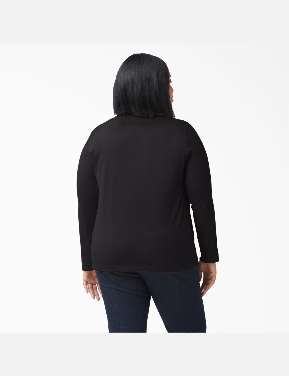 Hauts Dickies Plus Heavyweight Henley Noir | 402IRZDXV