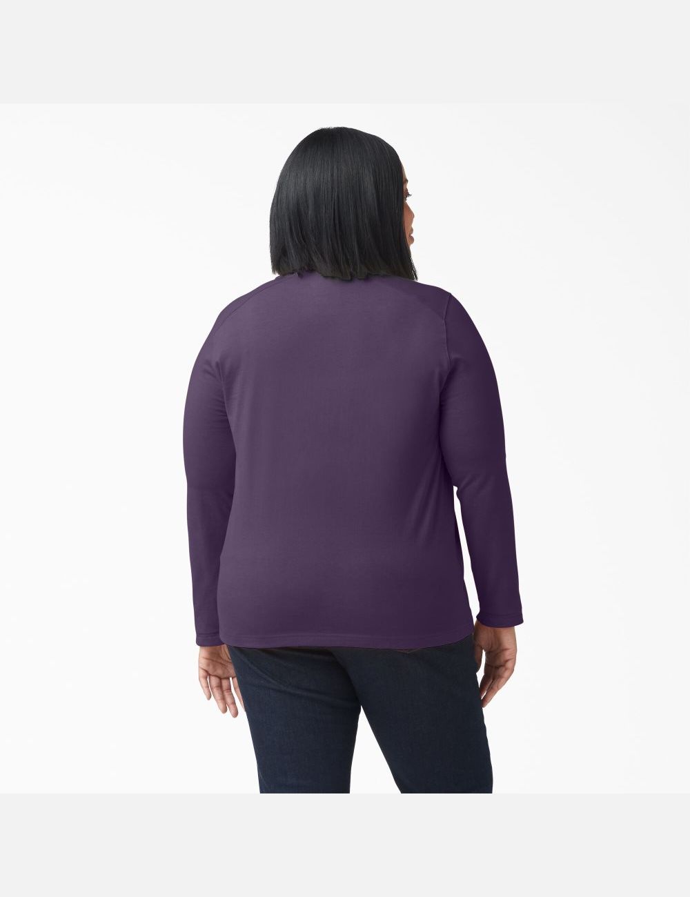 Hauts Dickies Plus Heavyweight Henley Violette | 960DYEQFP