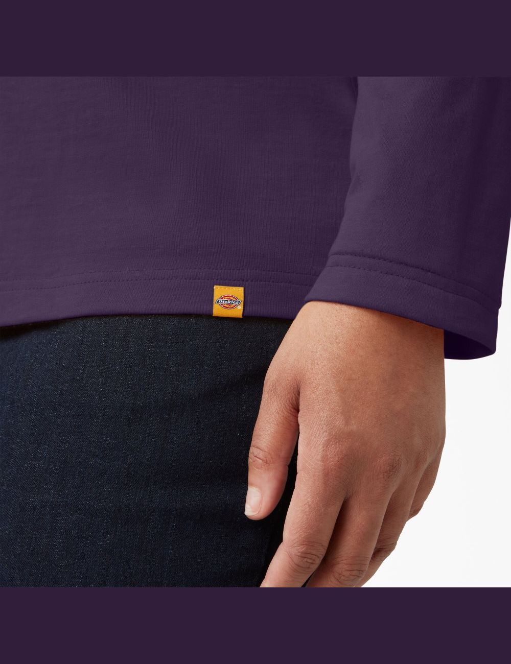 Hauts Dickies Plus Heavyweight Henley Violette | 960DYEQFP