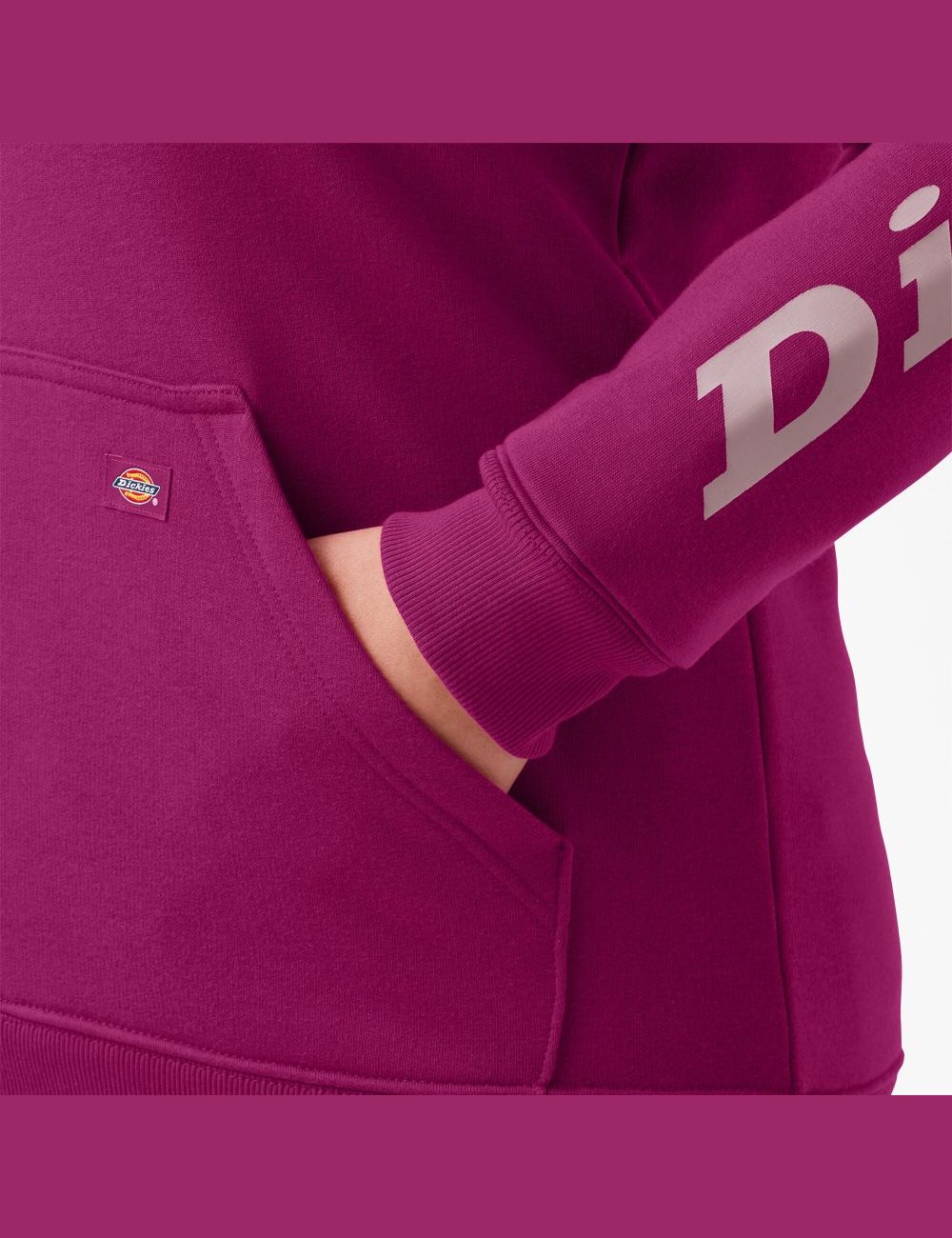 Hauts Dickies Plus Heavyweight Logo Sleeve Fushia | 853LJTMKA