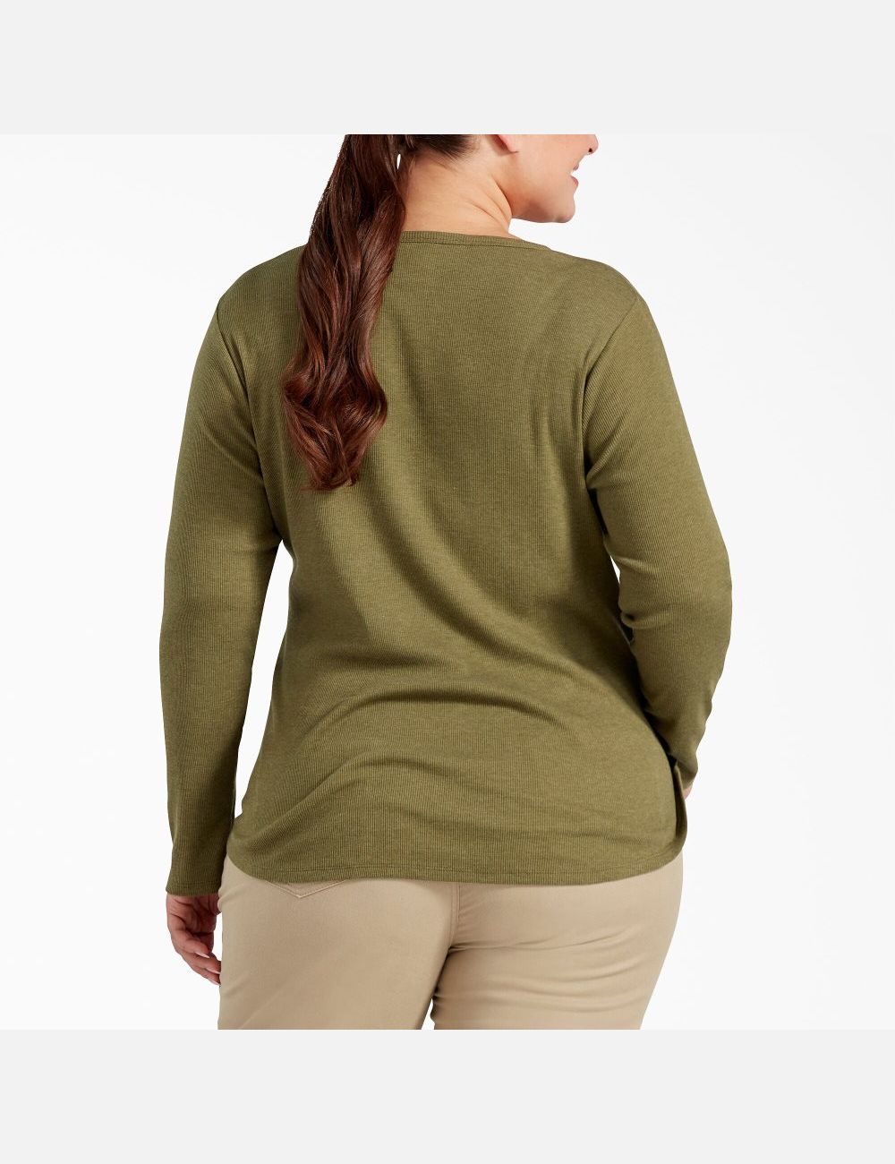 Hauts Dickies Plus Henley Shirt Vert Olive | 801UAZPSI