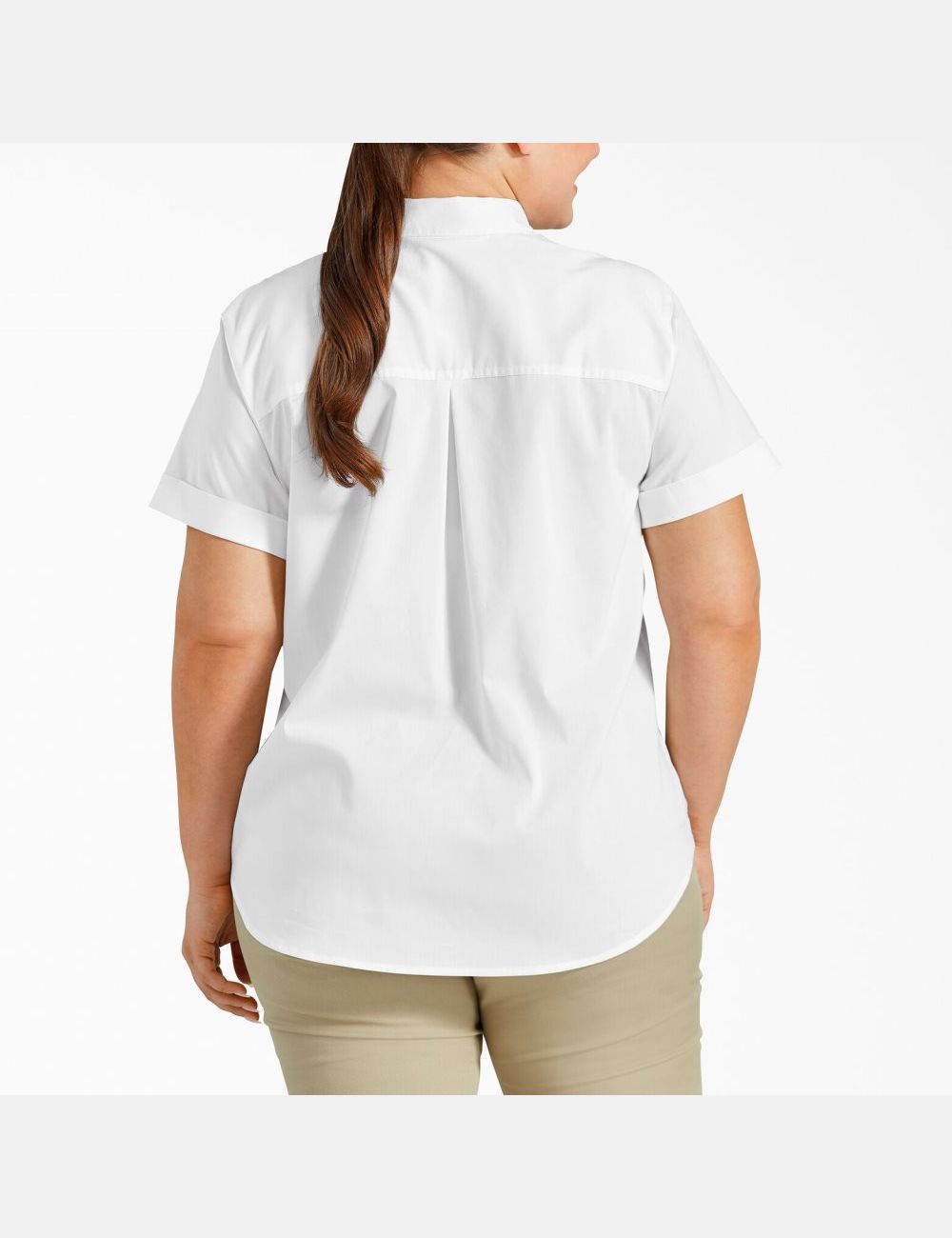 Hauts Dickies Plus Stretch Button-Up Blanche | 821FSNTIO