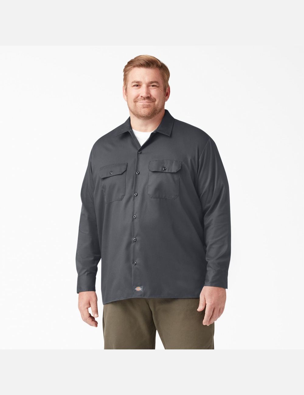 Hauts Dickies Relaxed Fit Long Sleeve Grise | 835MSTUFE