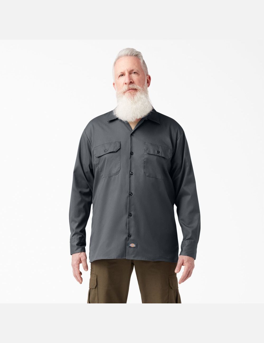 Hauts Dickies Relaxed Fit Long Sleeve Grise | 835MSTUFE