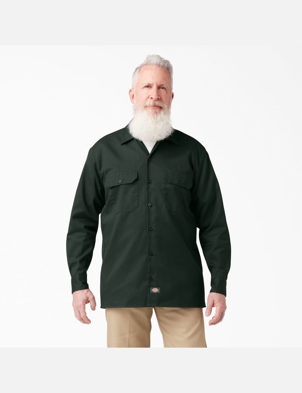 Hauts Dickies Travail Shirt Vert | 862NTFXRZ