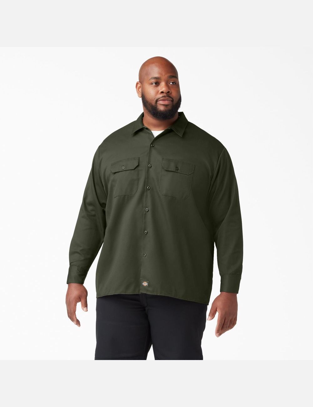 Hauts Dickies Travail Shirt Vert Olive Vert | 382XBPYNA