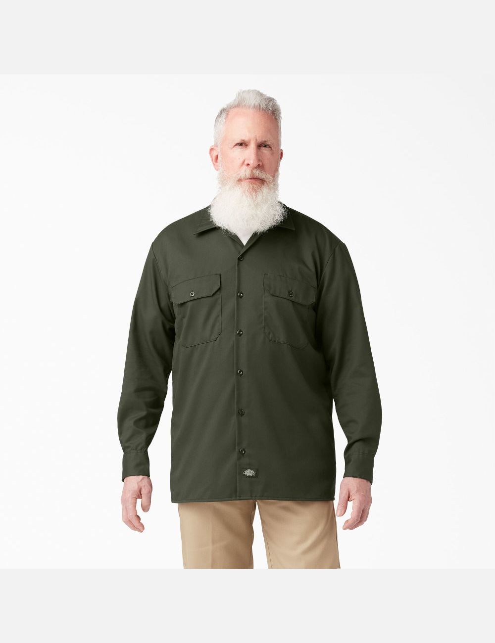 Hauts Dickies Travail Shirt Vert Olive Vert | 382XBPYNA