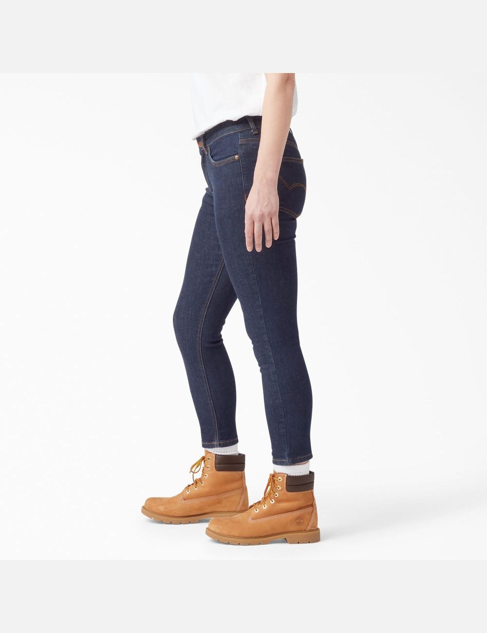 Jean Dickies Perfect Shape Denim Mince Fit Capri Indigo Bleu | 287RUOYHW