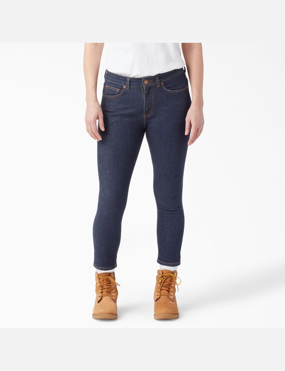 Jean Dickies Perfect Shape Denim Mince Fit Capri Indigo Bleu | 287RUOYHW