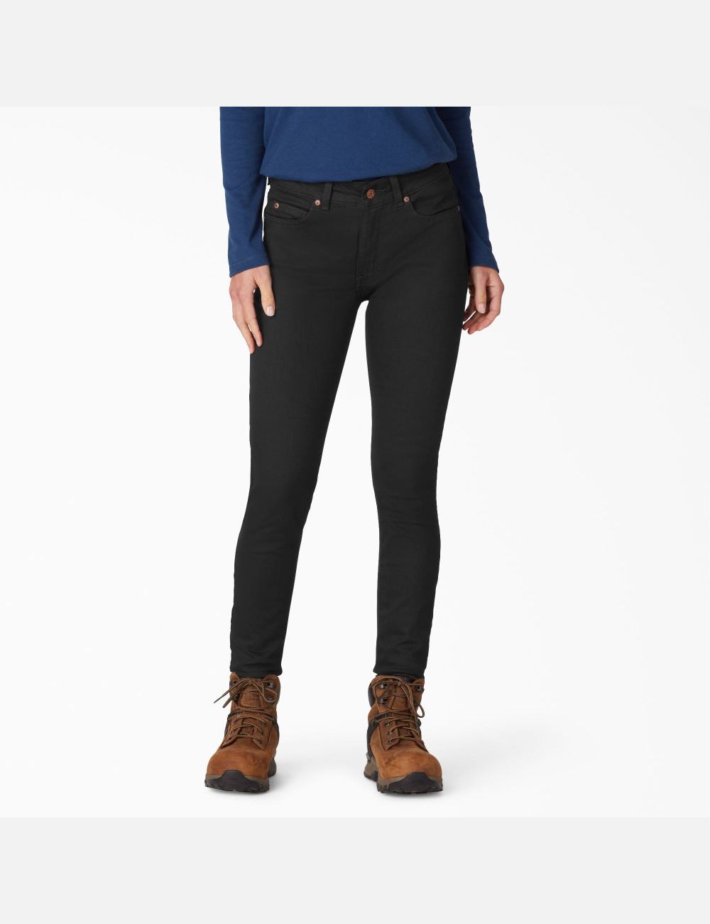 Jean Dickies Perfect Shape Denim Mince Leg Noir | 369WERXFP