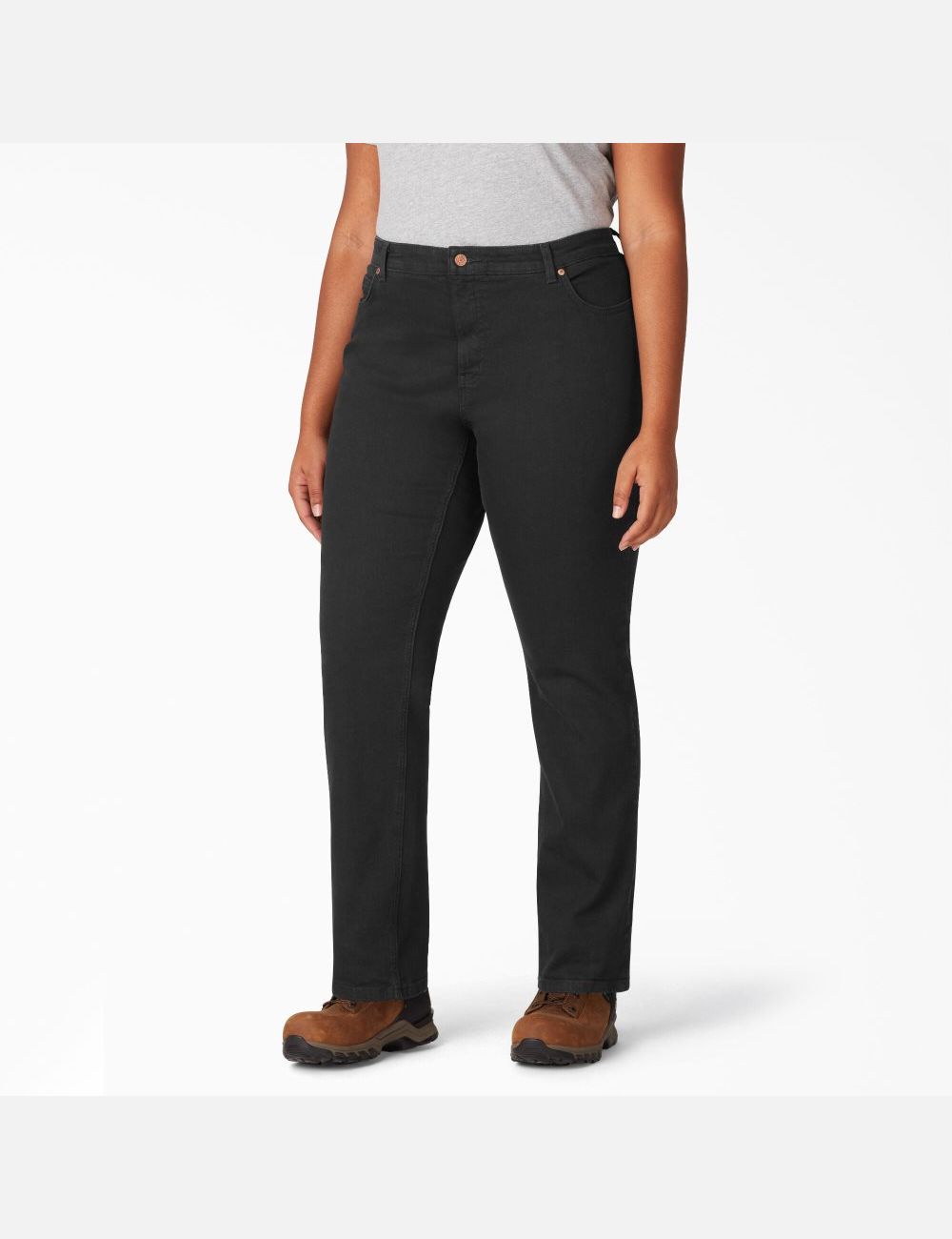 Jean Dickies Perfect Shape Plus Droit Leg Stretch Denim Noir | 530XYNHGD