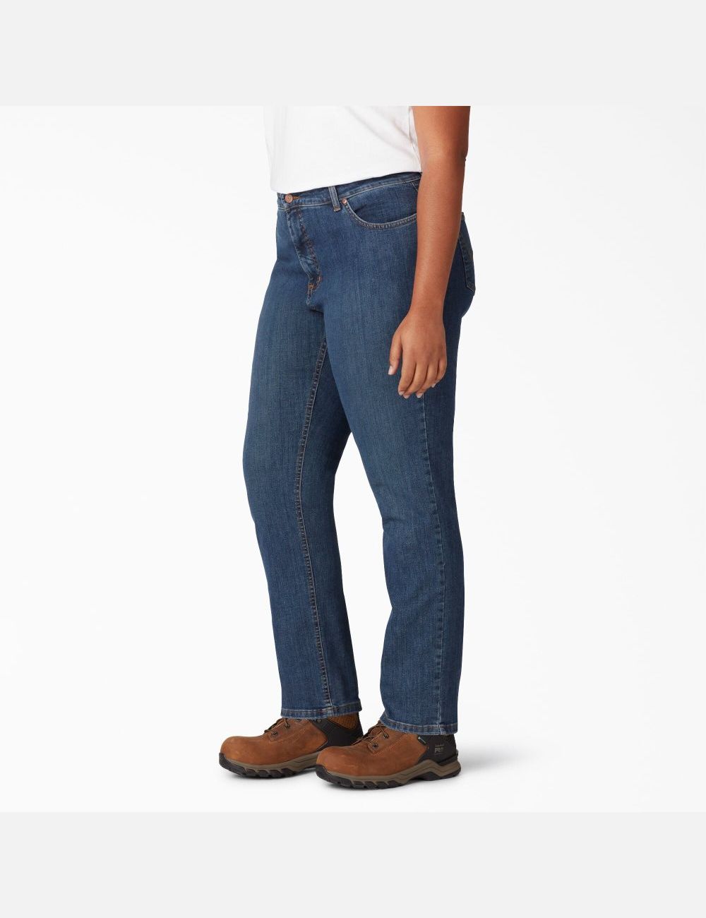 Jean Dickies Perfect Shape Plus Droit Leg Stretch Denim Indigo Bleu | 749CFGEPJ