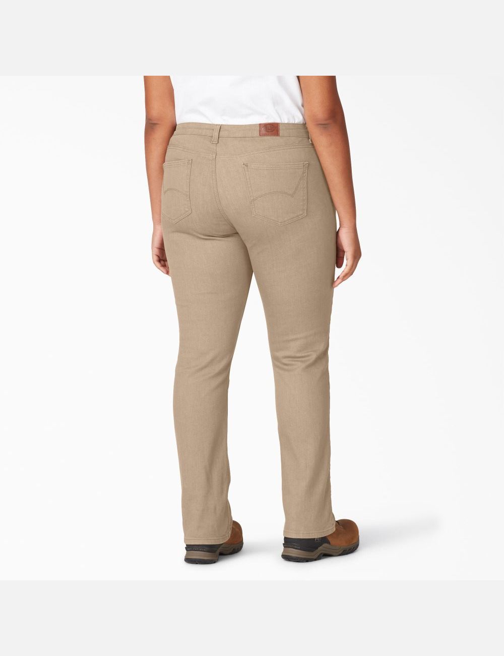 Jean Dickies Perfect Shape Plus Droit Leg Stretch Denim Marron | 830FWHLZI