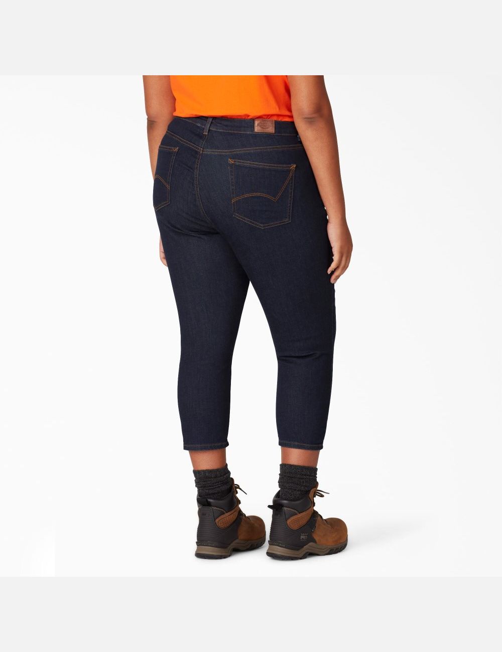 Jean Dickies Plus Perfect Shape Denim Capri Indigo Bleu | 349YXKNDP