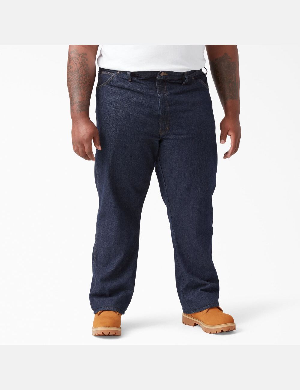 Jean Dickies Regular Droit Fit Denim Indigo Bleu | 586VLWRHT