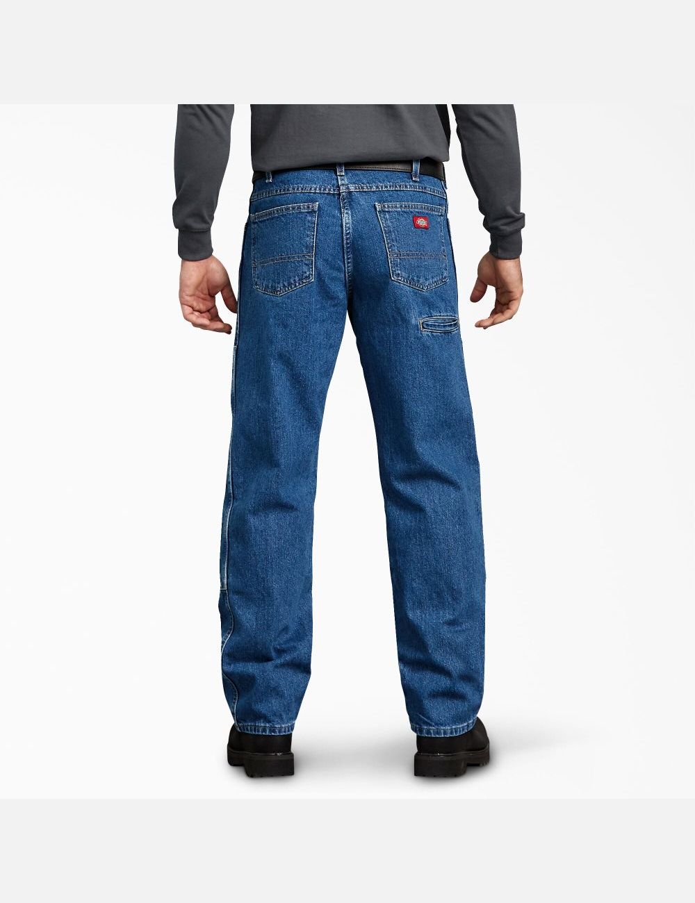 Jean Dickies Relaxed Fit Double Knee Denim Indigo Bleu | 952NGKHEQ