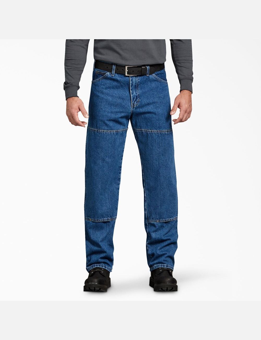 Jean Dickies Relaxed Fit Double Knee Denim Indigo Bleu | 952NGKHEQ