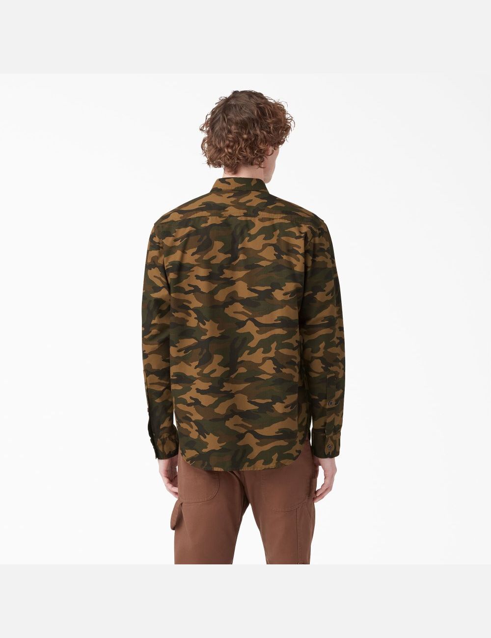 Long Sleeve Dickies 1922 Travail Shirt Marron Noir Camouflage | 893RBUQEC