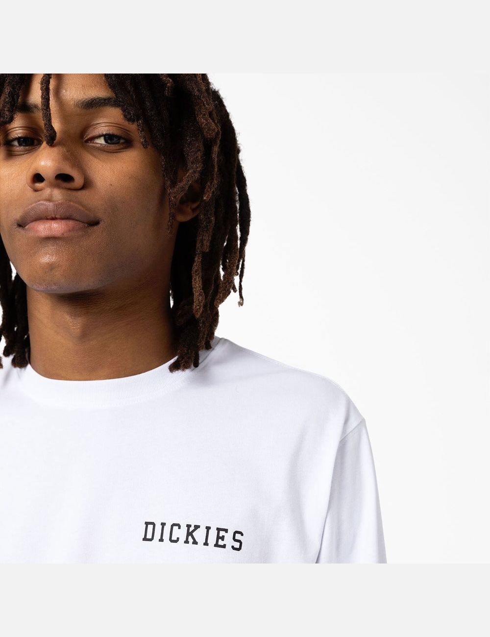 Long Sleeve Dickies Cleveland T-Shirt Blanche | 302OYEHSV