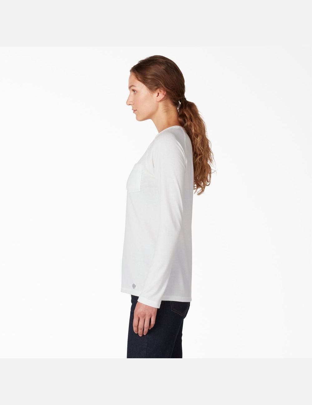 Long Sleeve Dickies Cooling T-Shirt Blanche | 172VOPUZX