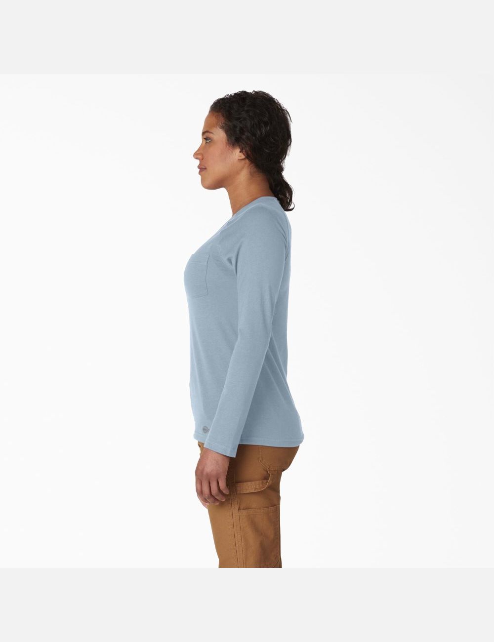 Long Sleeve Dickies Cooling T-Shirt Bleu | 975CUXWVA