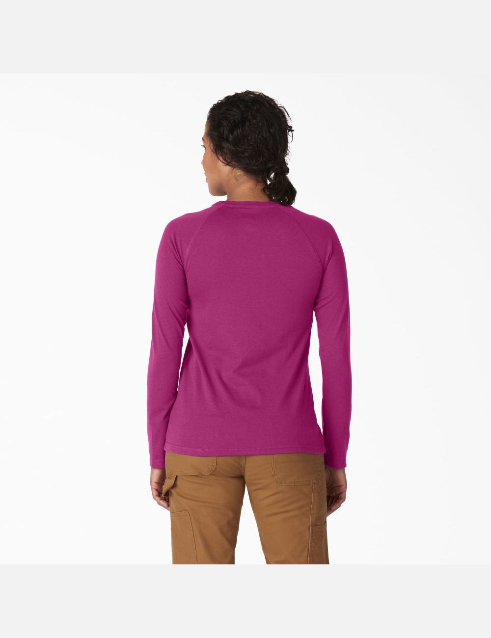 Long Sleeve Dickies Cooling T-Shirt Fushia | 589ZVAXMR