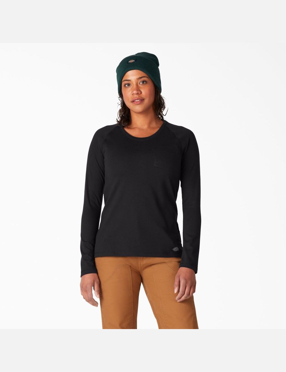 Long Sleeve Dickies Cooling T-Shirt Noir | 216PLENCJ