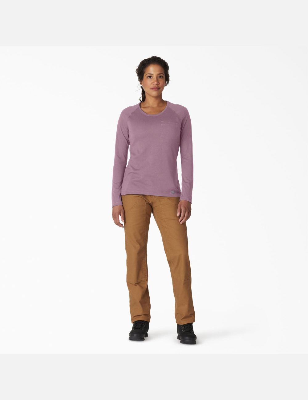 Long Sleeve Dickies Cooling T-Shirt Violette Grise | 731OUCIHM