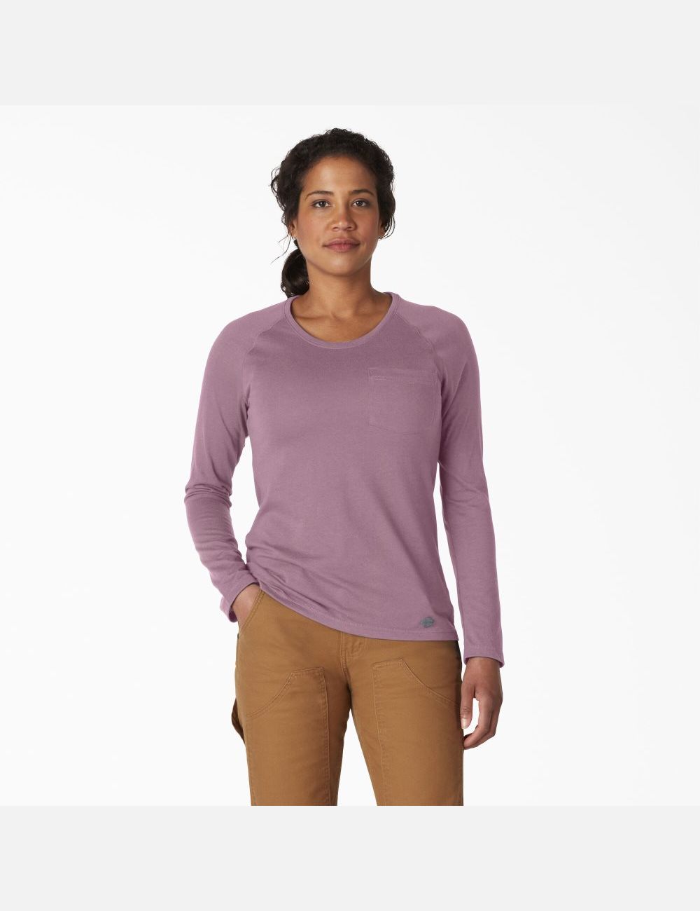 Long Sleeve Dickies Cooling T-Shirt Violette Grise | 731OUCIHM