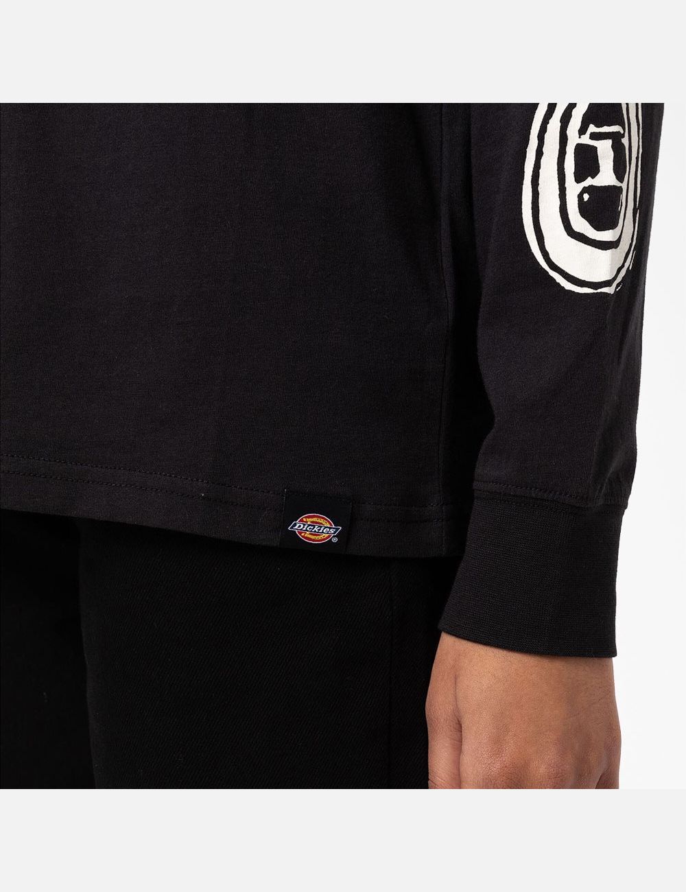 Long Sleeve Dickies Falkville T-Shirt Noir | 096IDYEHA