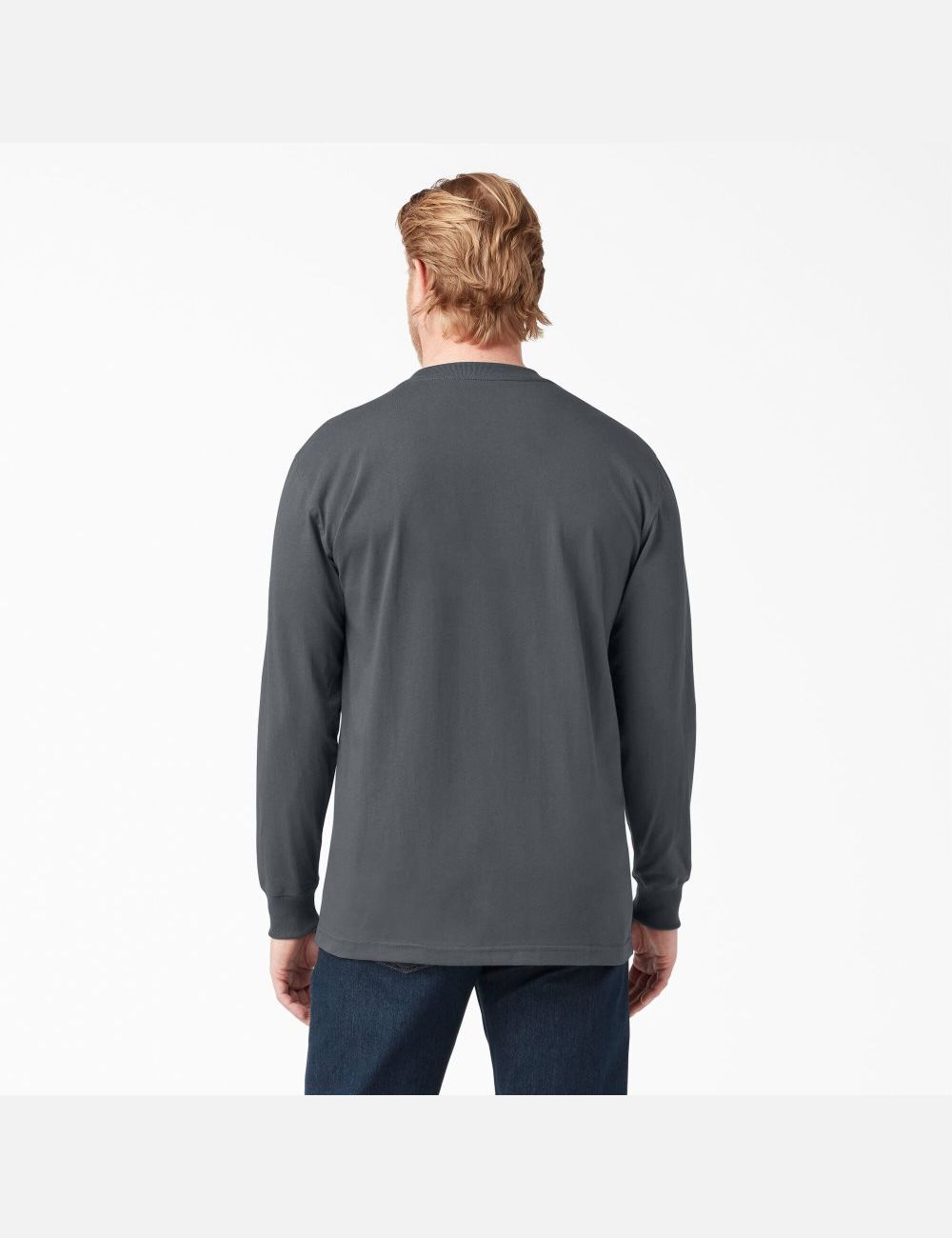 Long Sleeve Dickies Heavyweight Crew Neck T-Shirt Grise | 235EKHOZJ