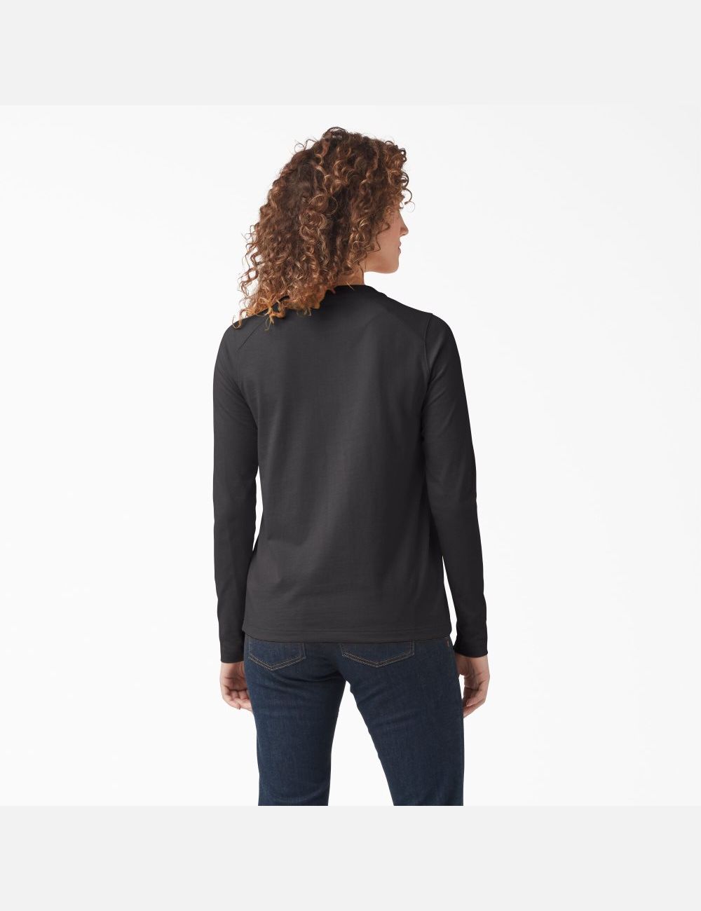 Long Sleeve Dickies Heavyweight Henley Noir | 572AFRJVT