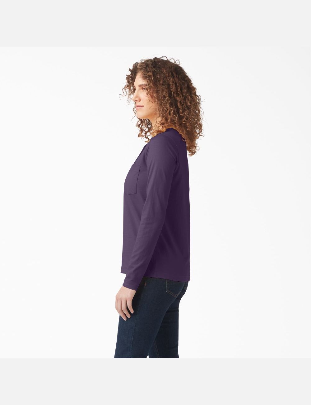 Long Sleeve Dickies Heavyweight Henley Violette | 269UZTSOV