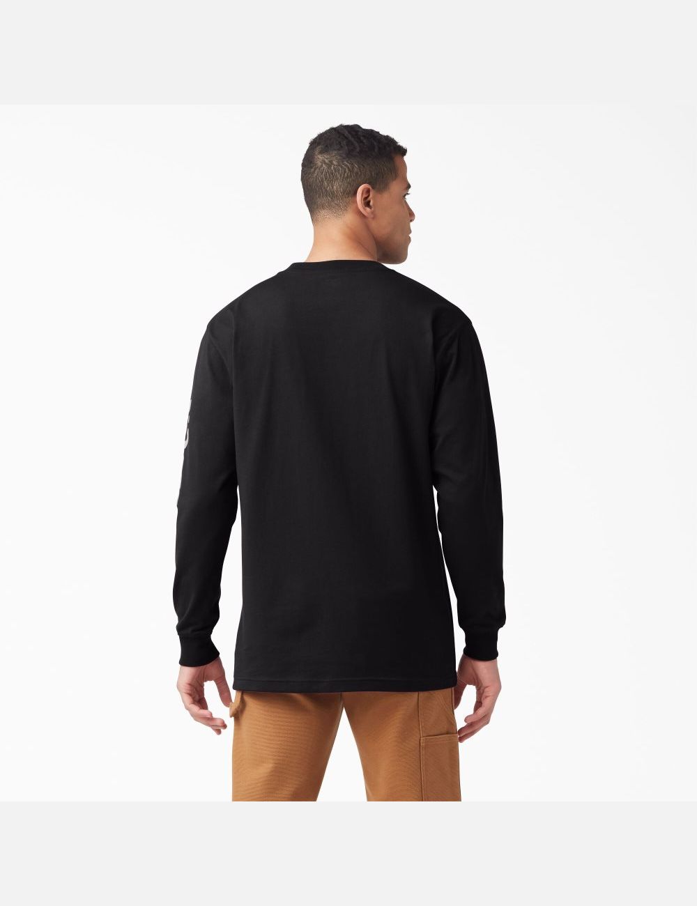 Long Sleeve Dickies Logo Graphique T-Shirt Noir | 380VODKFS