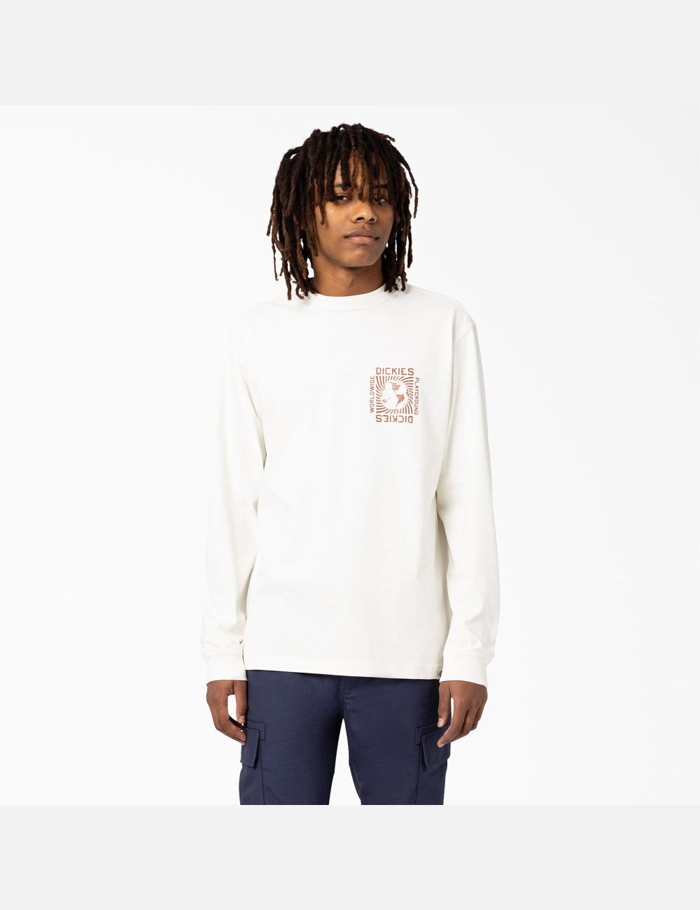 Long Sleeve Dickies Marbury T-Shirt Blanche | 769XJKWIP