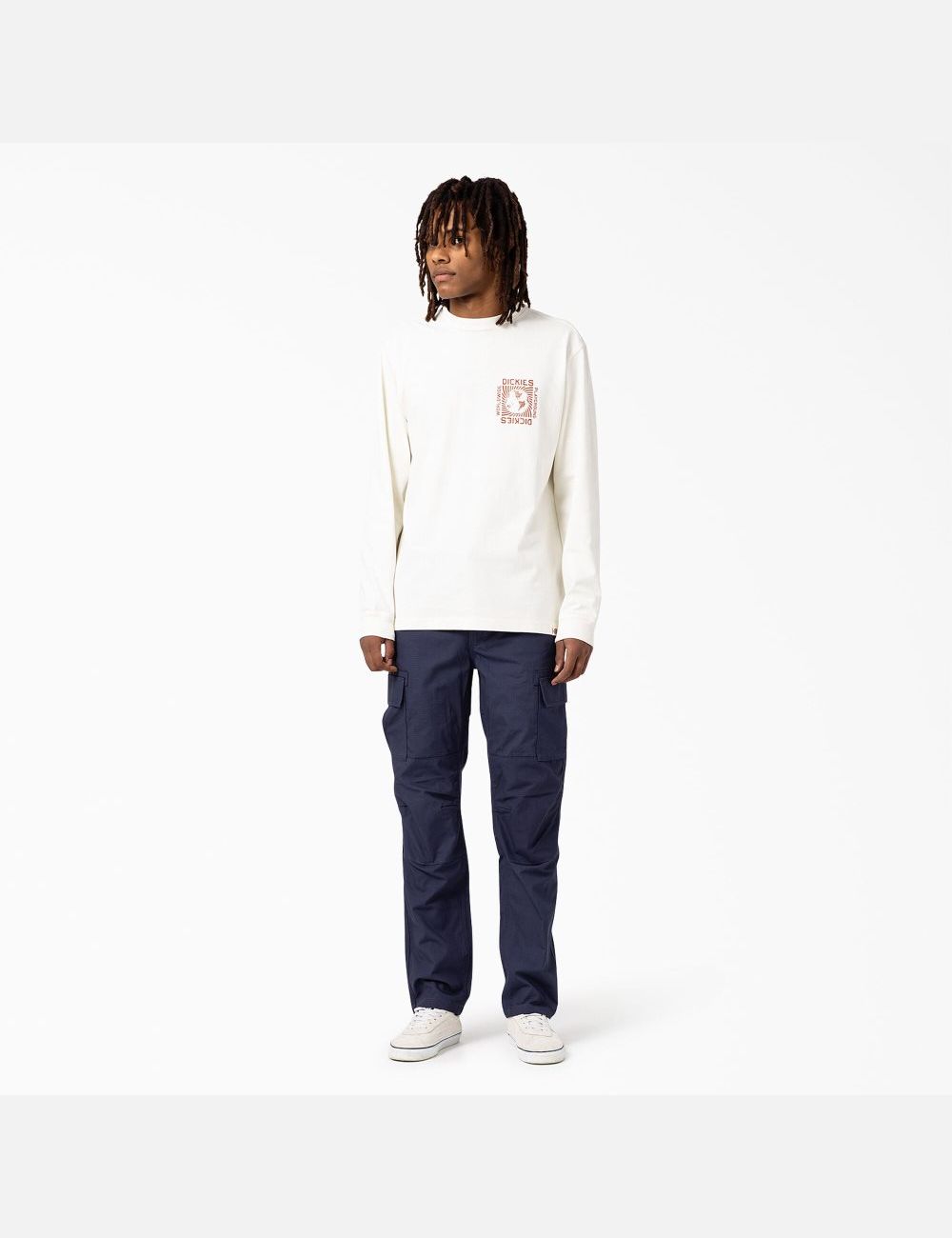 Long Sleeve Dickies Marbury T-Shirt Blanche | 769XJKWIP