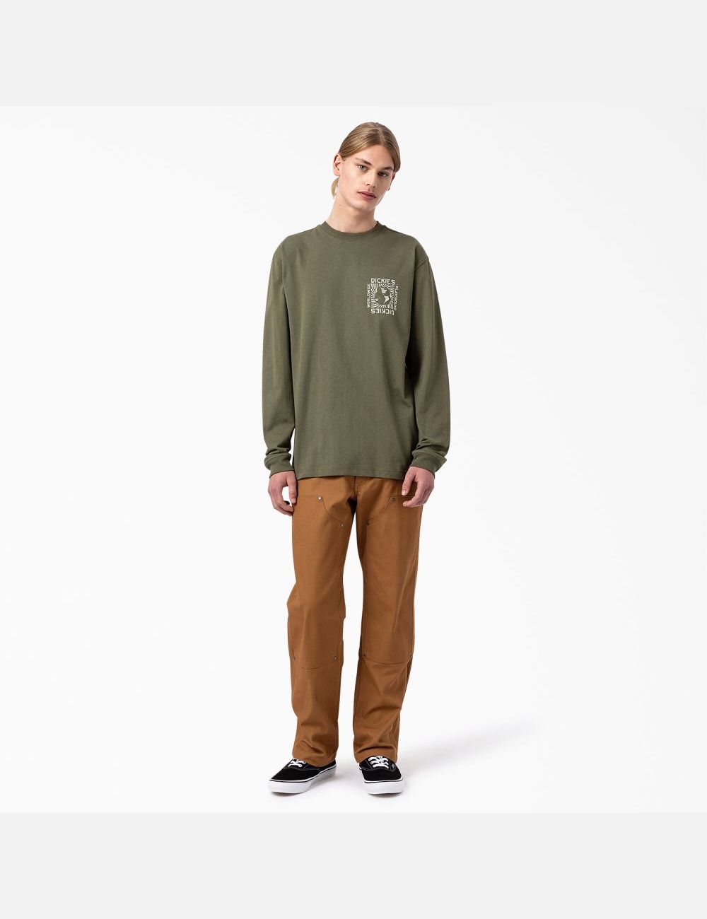 Long Sleeve Dickies Marbury T-Shirt Vert | 750TEDUWB