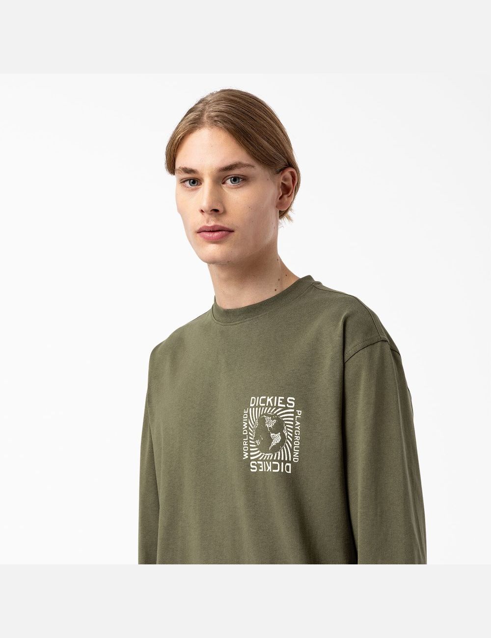 Long Sleeve Dickies Marbury T-Shirt Vert | 750TEDUWB