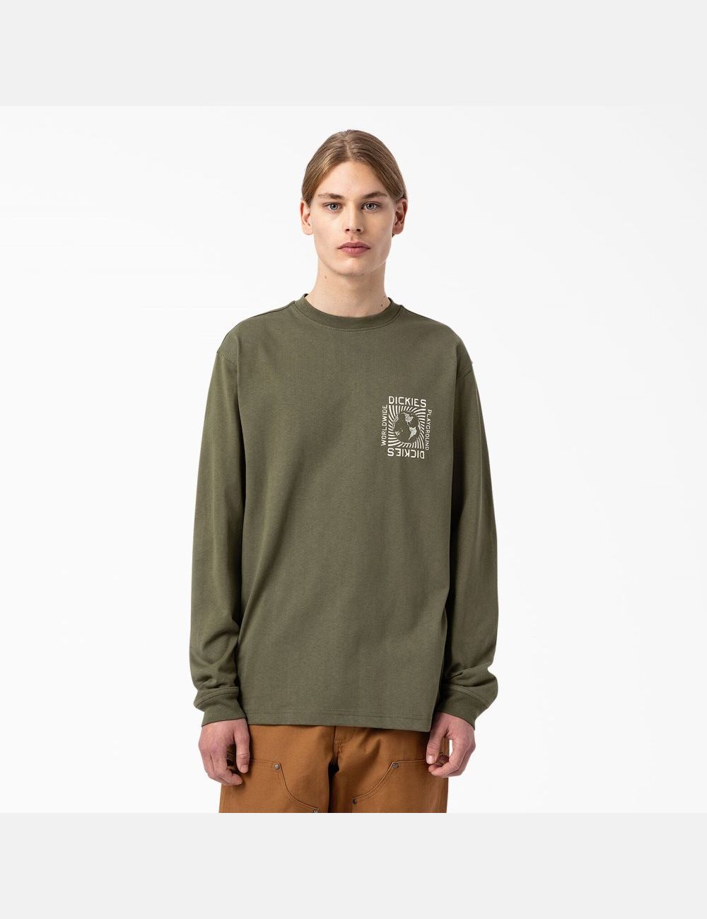 Long Sleeve Dickies Marbury T-Shirt Vert | 750TEDUWB