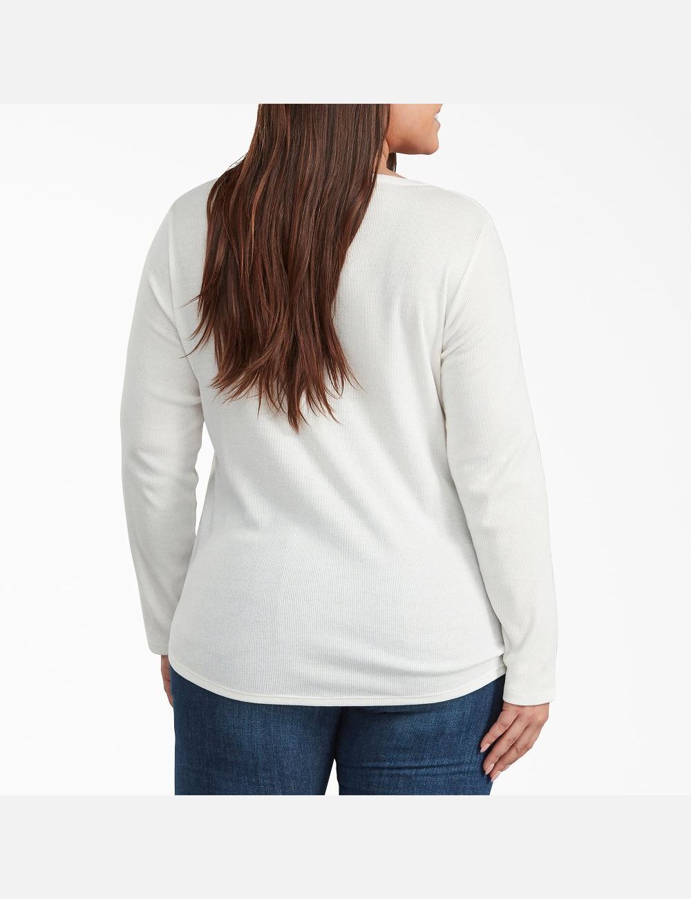 Long Sleeve Dickies Plus Henley Shirt Blanche | 179KUTVWG