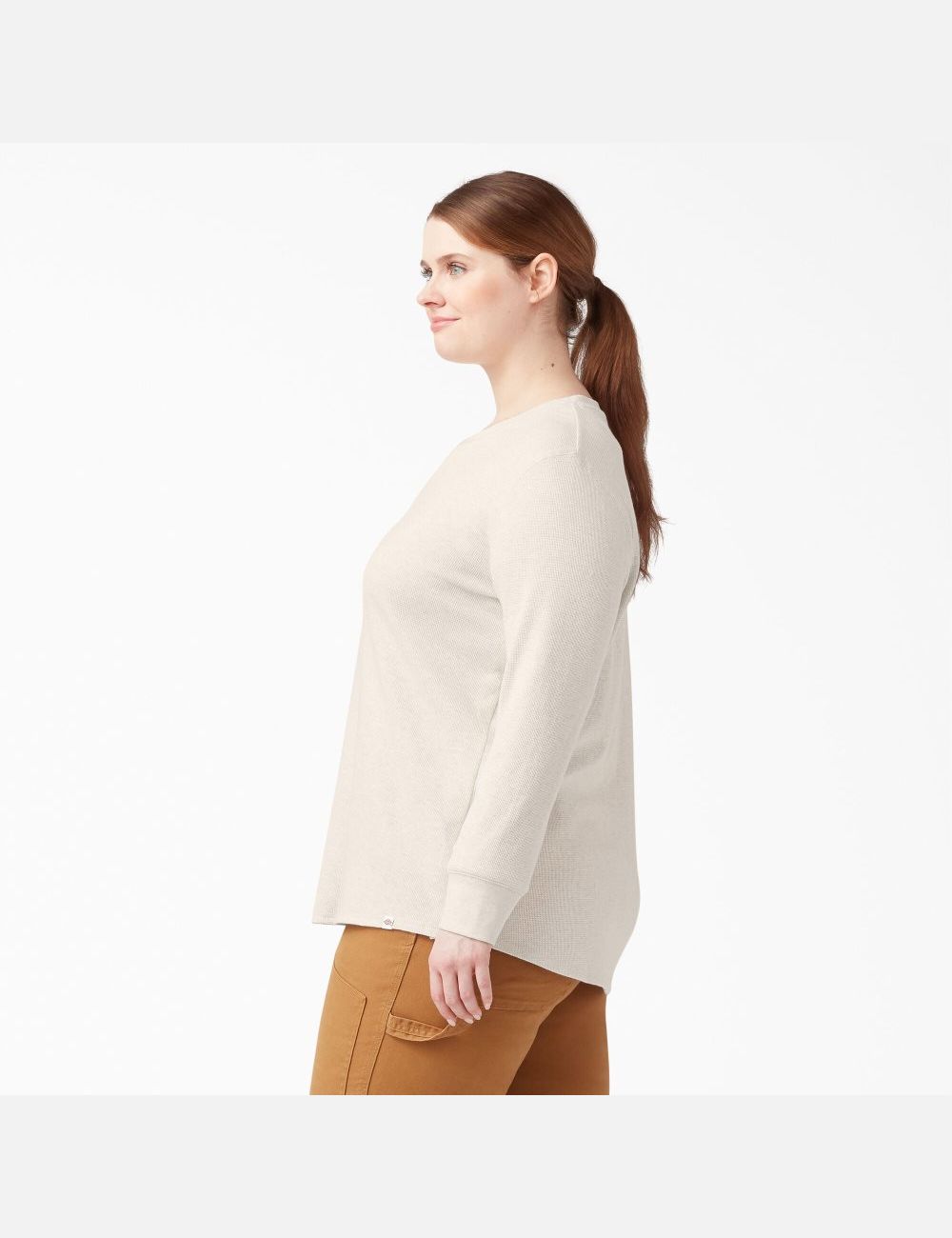 Long Sleeve Dickies Plus Thermal Shirt Beige | 078IMFZCB