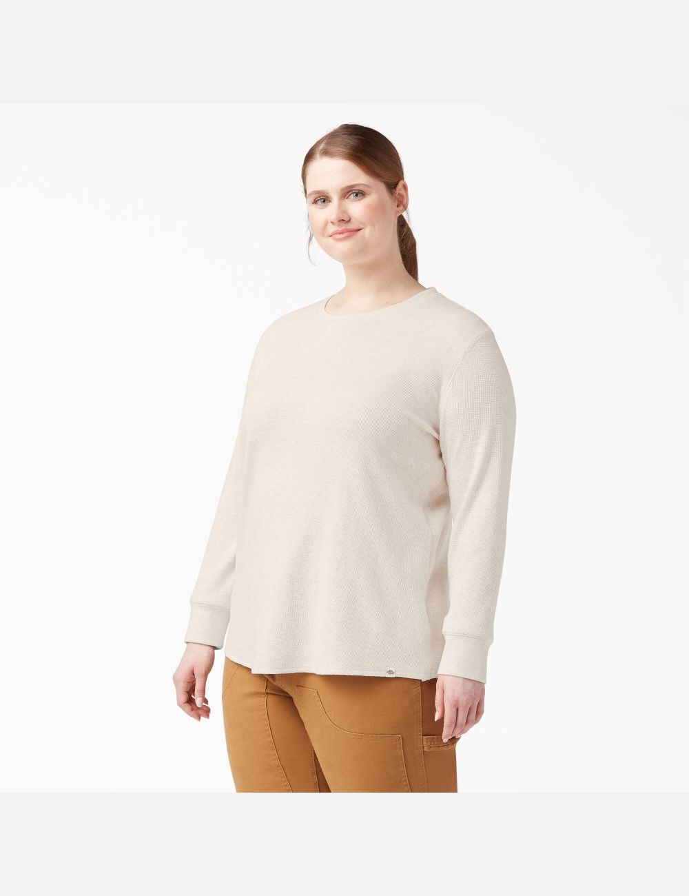 Long Sleeve Dickies Plus Thermal Shirt Beige | 078IMFZCB