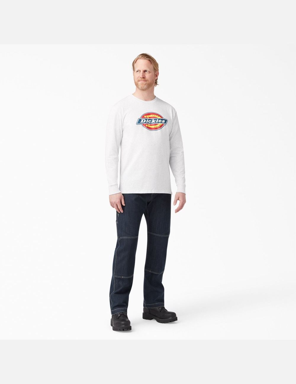 Long Sleeve Dickies Regular Fit Icon Graphique T-Shirt Grise | 246KJWYMO