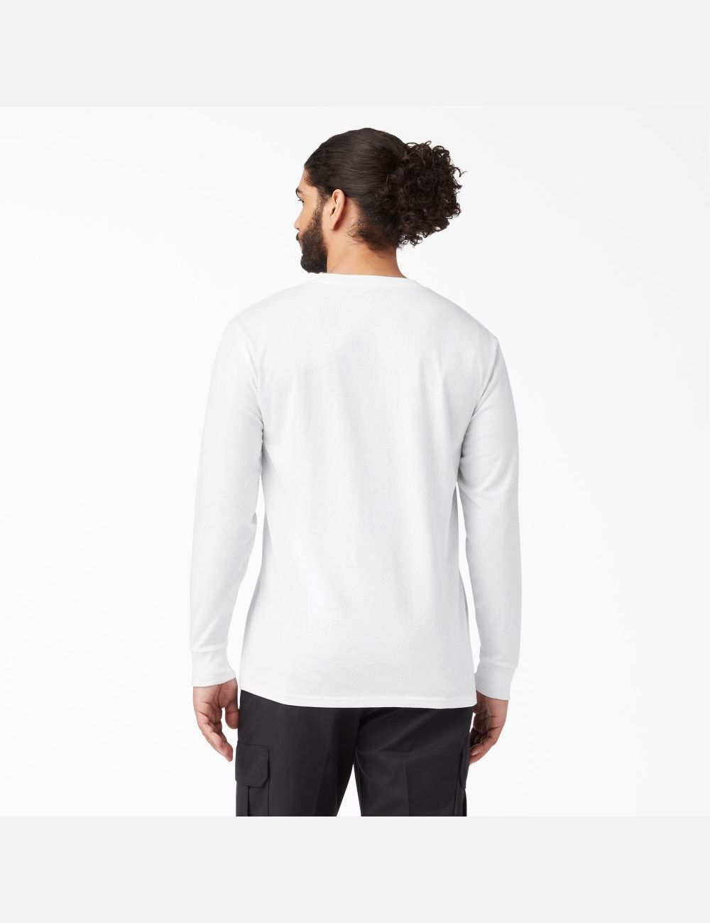 Long Sleeve Dickies Regular Fit Icon Graphique T-Shirt Blanche | 842KBFJME