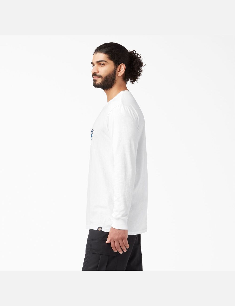 Long Sleeve Dickies Regular Fit Icon Graphique T-Shirt Blanche | 861LNMDAC