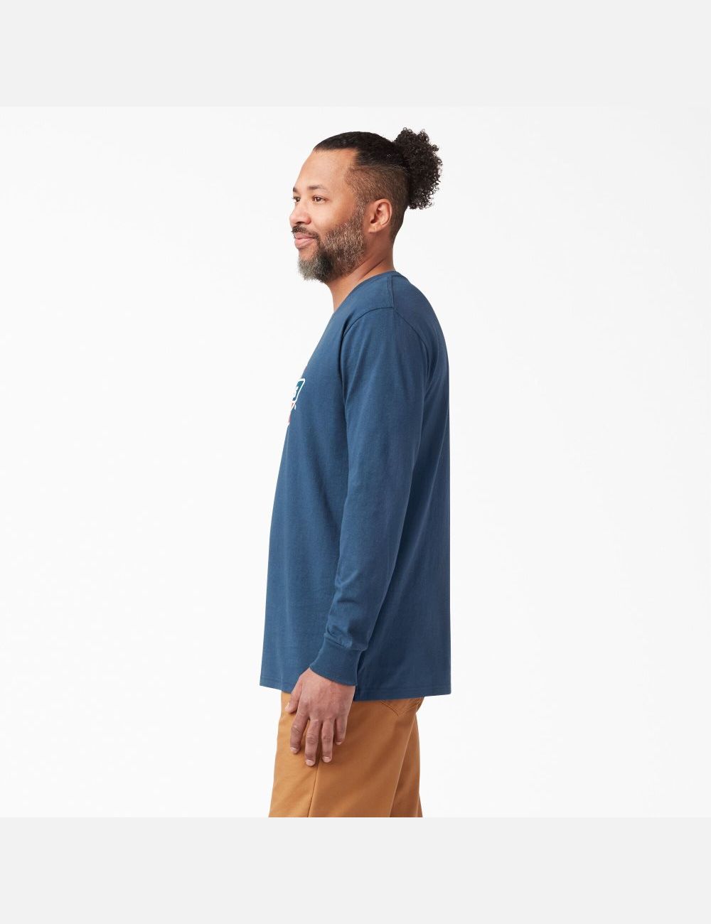 Long Sleeve Dickies Regular Fit Icon Graphique T-Shirt Bleu | 930BLDANO